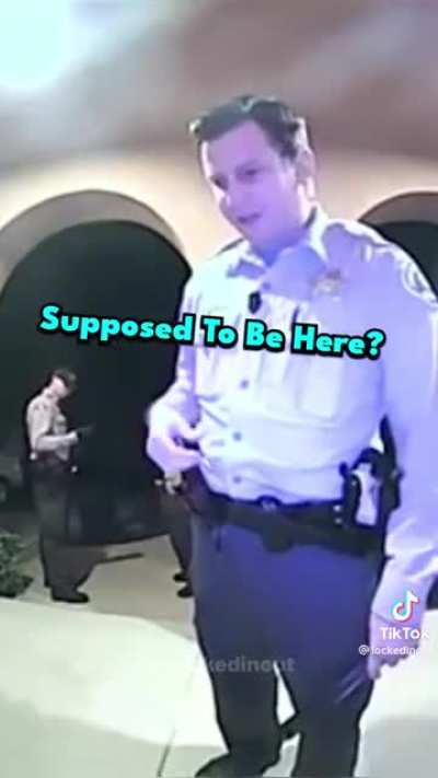 Police officers at doorbell camera