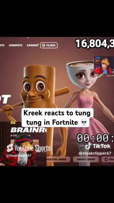 Kreeckraft reacting to tung tung sahur!