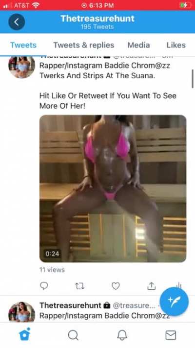 Rappe<wbr>r/Ins<wbr>tagra<wbr>m Baddie Chr0mazz Strips Naked For You! Twitt<wbr>er:@t<wbr>reasu<wbr>rehun<wbr>tsh
