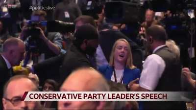 Greenpeace protesters interrupt Liz Truss' first Conservative Party conference speech as UK prime minister and are removed by security