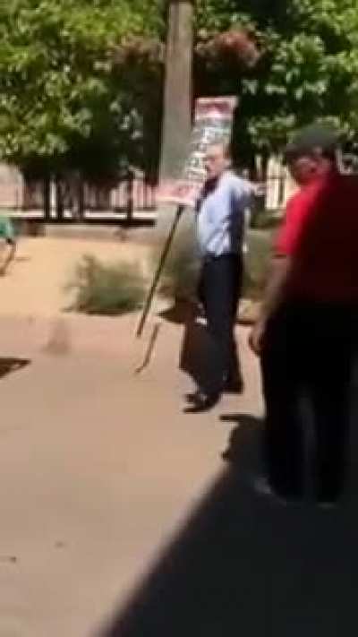to hurt some old men