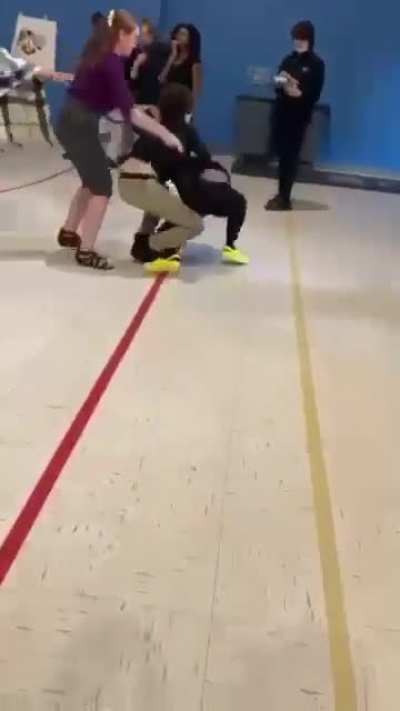 Gay kid talks shit, then gets crunched with a kickstart