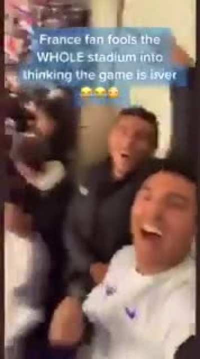 fan tricks stadium into thinking game is over