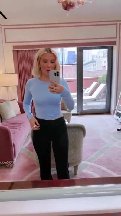 'Never not talking about carbs' - Millie showing off her outfit - IG August 2025
