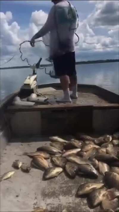 How to throw a net by a pro