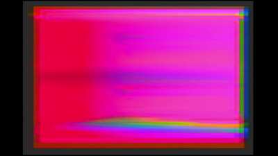 Circuit bent video feedback playing with circuit bent tape machine.