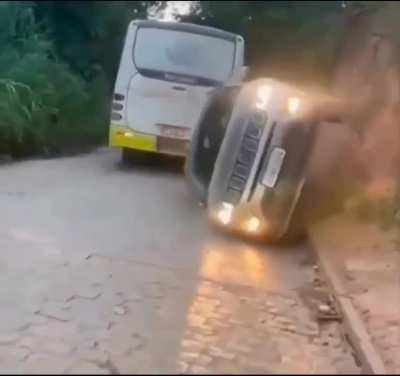 Idiot crashes his expensive car. 