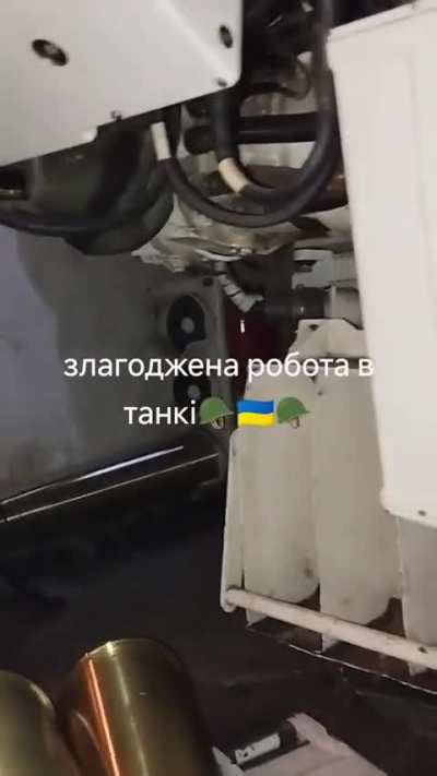 The M55S crew firing 105mm high-explosive squash head projectiles against Russian stationary targets. (Date not mentioned)