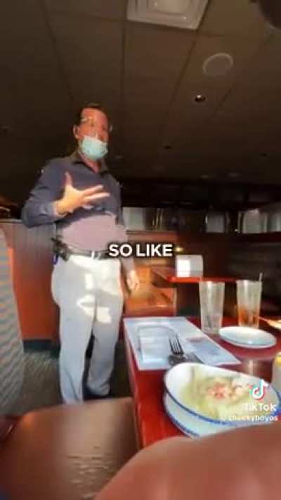 Two idiots cots they&rsquo;re under paid waiter his job
