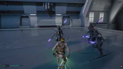 The HARDEST encounter - 1 minute, you can’t attack at all, no damage to be taken vs 3 purge troopers, you can ONLY use dodge, parry, evade. GM