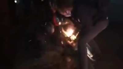 Antifa accidentally setting themselves on fire after throwing molotovs at police.