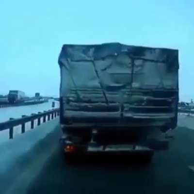 Avoiding a truck stopped in the middle of the road