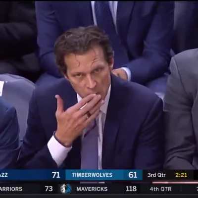 Quin Snyder Applies Lip Balm