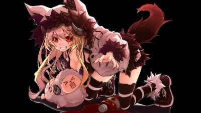 Just Watame wagging her tail