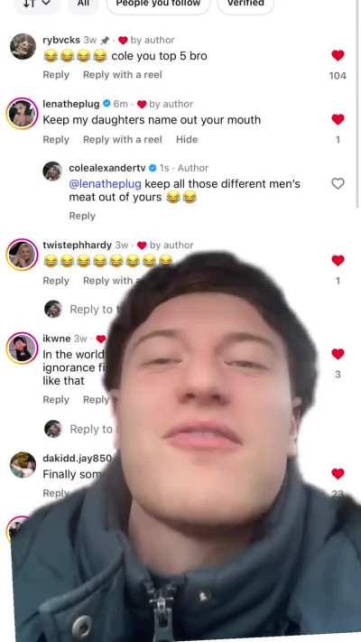 Lena being mad in the comments and gets absolutely destroyed 🤣🤣🤣🤡🤡🤡🤡