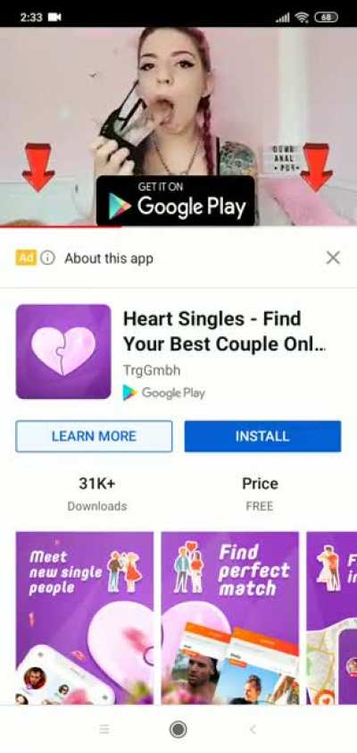 YouTube is PG family friendly website with ads like this