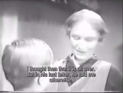 Fritz receives Hitler Youth uniform and photo of Adolf Hitler for his 16th birthday, from the propaganda movie &ldquo;SA Mann Brand&rdquo;, 1933.