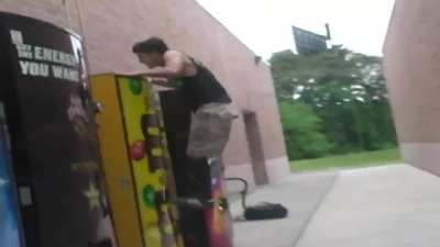 Back flip vending machine, twice