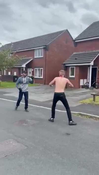 Chavs fighting with machetes