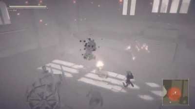hello i get lots of messages and i can't read them all this video took a long time to upload its for the guy whho asked for a long video of the hallway to the church after the hole. I can't kill the black bloby i can only walk through him i don't think th
