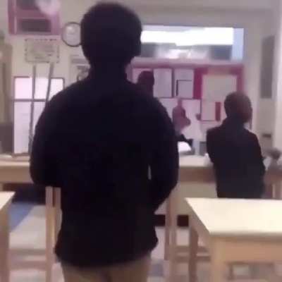 He thought the teacher was gon protect him 🤦🏿‍♂️