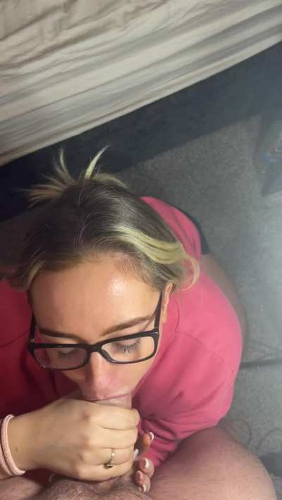 All over my glasses and face again - I just love doing it