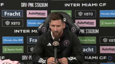 Yank Here Messi is so good at English why doesn't he speak it regularly 