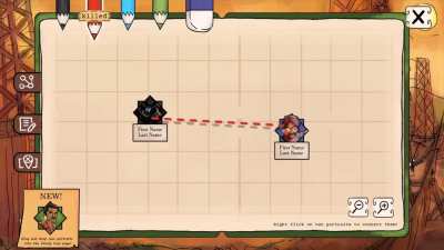 I'm working on a Chants-like where you build out a web of connections to piece together the history of a cursed town, and I updated my demo today!