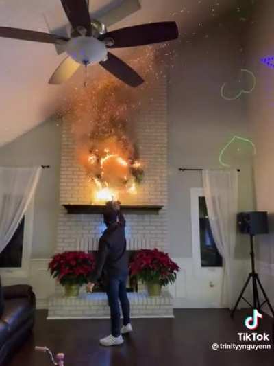 Holiday Wreath goes aflame