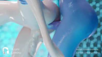 Futa D.va, Mercy & Widowmaker (Azure Limina) [Overwatch]