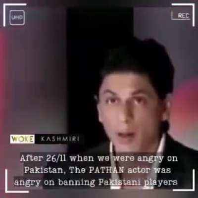 This is just after Mumbai Terror Attack 26/11: "I am from Pakistan, my father &amp;amp; his family is Pakistani. I wanted Pakistani players in my team (KKR), they're the best players in the world."