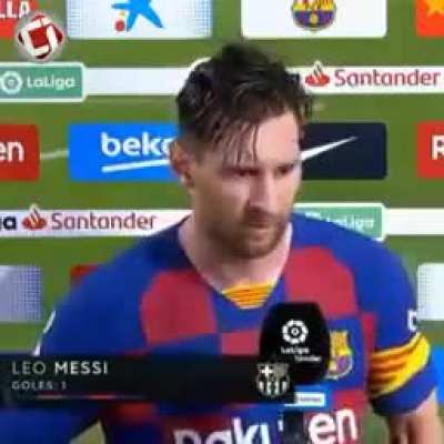 Entrevista do Messi p&oacute;s jogo