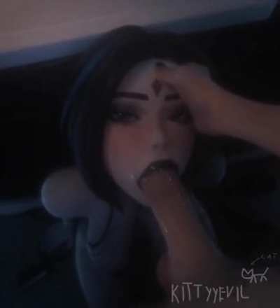 Raven&rsquo;s mouth being used by his huge dick [kittyyevil]