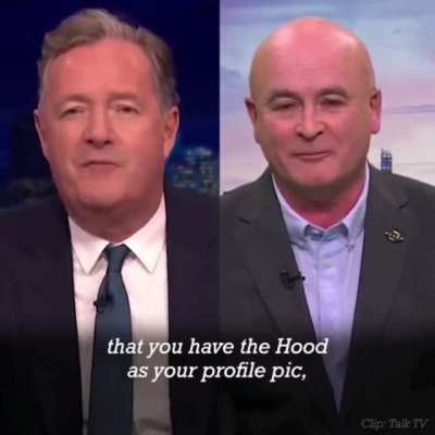 Piers Morgan having a total normal moment, trying to trip up the unions.