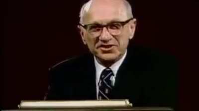 There is a lot of newcomers who are asking "am I am ancap or not? It keeps being asked everyday. This legends name is Milton Friedman.