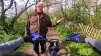 David Attenborough politely confronts Dirt bike rider 