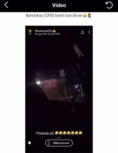 Bandokay beefing a cab driver 🤦🏾‍♂️🤣😂