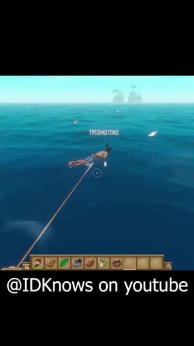 i was playing raft with my friends then suddenly....