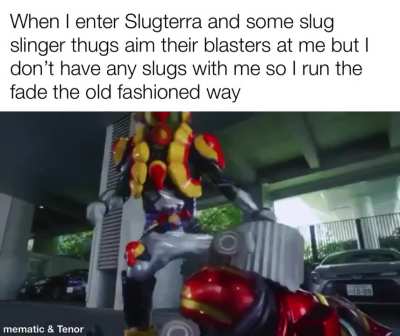 Sometimes, shooting slugs isn&rsquo;t the only option to fight (Does this count as a Kamen Rider Meme?)