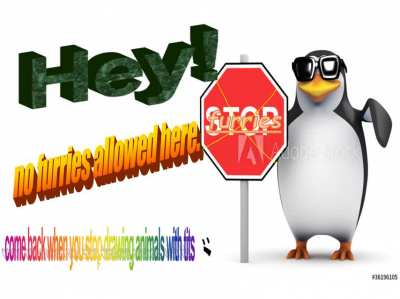 [FLASHING IMAGES] Sorry, but the 3d penguin is just doing his job.