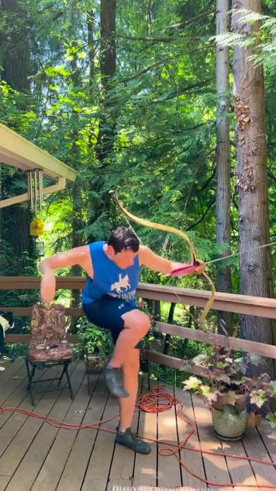 I got bit by a bug on my second arrow during warbow practice. No literally&hellip;