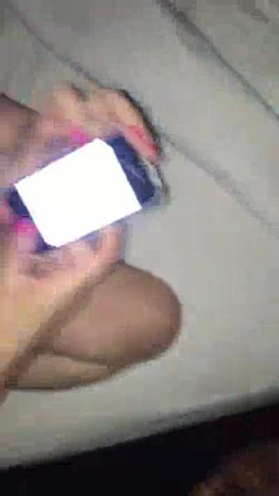 Cheating thot sucks BBC while texting her BF!