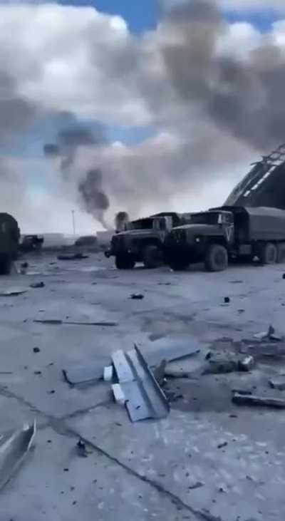 Gostomel Destroyed equipment of the occupier and our favorite burning plane "An-225 Mriya".