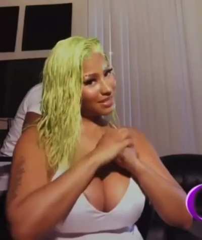 Join me in frotting between Nicki&rsquo;s massive cleavage.