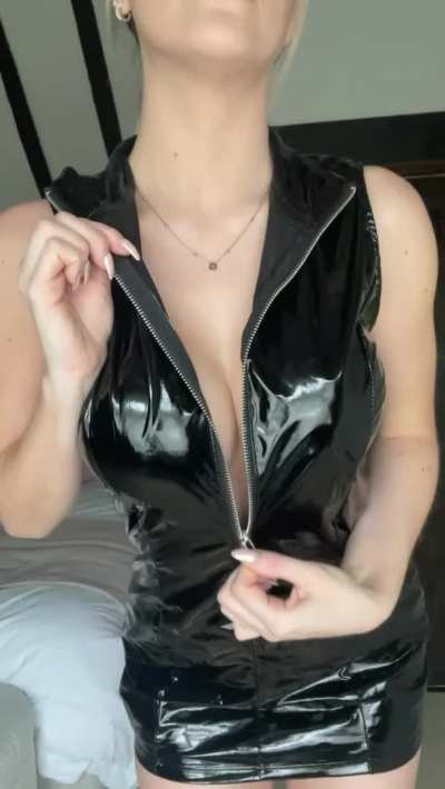 Having you hooked in shiny pvc..
