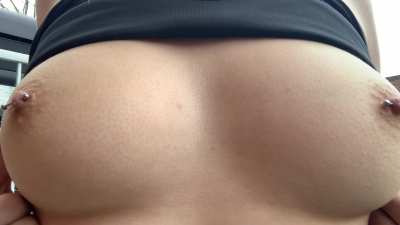 Taking off my sports bra to let my titties breathe 🤤 [oc]