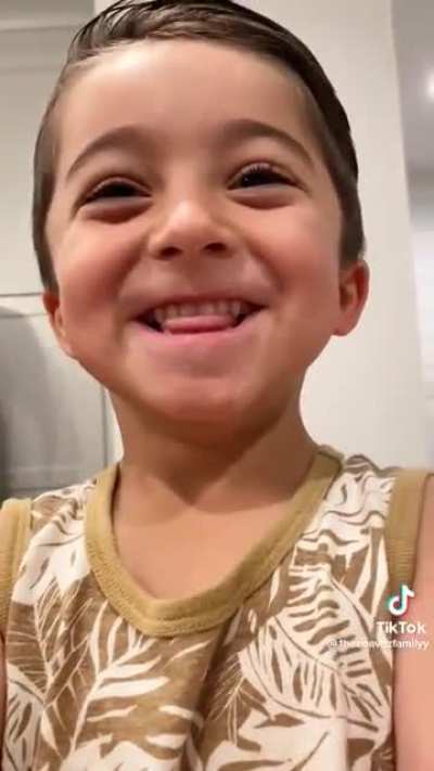 New trend on TikTok where parents give their child the phone to record them dancing but they are actually recording the child&rsquo;s&rsquo; reaction&hellip;