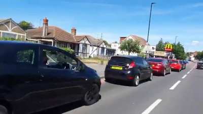 McDonald&rsquo;s Drive-Thru in England yesterday...