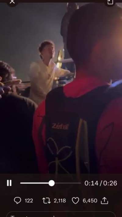 A young man trying to help stop the show at Astroworld, the show continued..