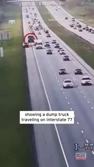Explosion on Ohio freeway.